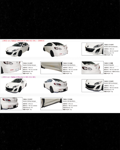 BODY LIP MAZDA 3 2010 NHÓM 3